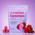 Bolsa de LÜVA Creatine Gummies sabor frutos rojos con 36 gummies y 5 g de creatina por porción